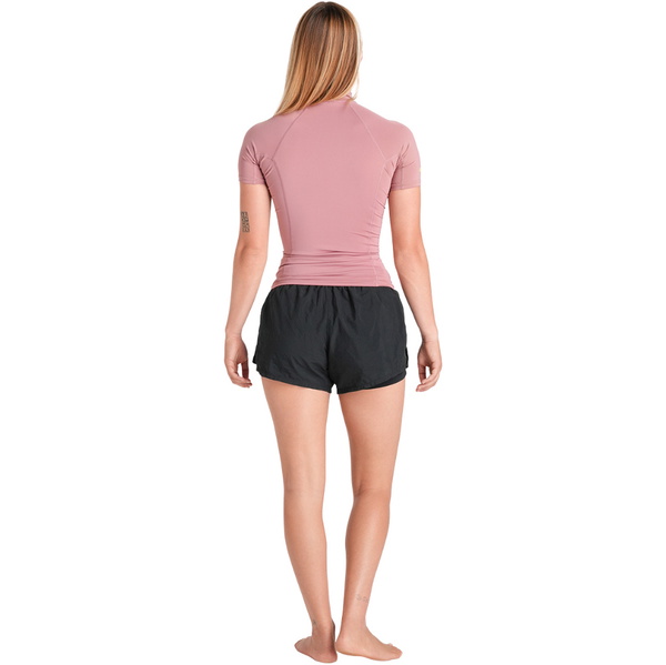 2026 C-Skins Womens Nuwave Rash X Short Sleeve Vest C-NLYSSWT - Rose / Lime